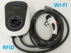 Настенное зарядное устройство Duosida GBT / 32А / RF карты/ WiFi / 3 фазы с кабелем 5м (без вилки)